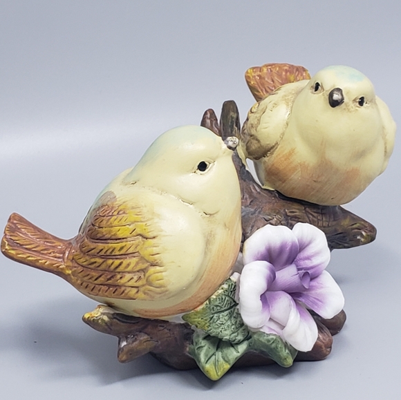 Vintage Yellow Birds On Tree Branch Figurine - Picture 7 of 13